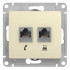 Glossa РОЗЕТКА двойная RJ11+RJ45, кат.5Е, механизм, БЕЖЕВЫЙ, GSL000285, Systeme Electric 