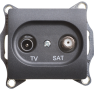Glossa TV-SAT РОЗЕТКА оконечная 1DB, механизм, АНТРАЦИТ, GSL000797, Systeme Electric 