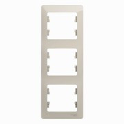 Glossa Рамка на 3 поста, вертикальная, МОЛОЧНЫЙ, GSL000907, Systeme Electric 