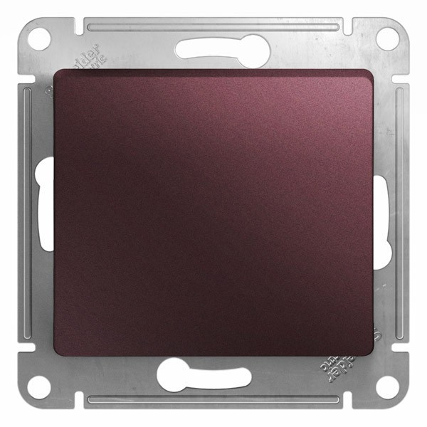 Glossa Нажимная КНОПКА,схема 1,10AX, механизм,БАКЛАЖАНОВЫЙ, GSL001115, Systeme Electric 