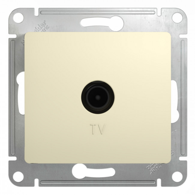 Glossa TV РОЗЕТКА проходная 4DB, механизм, БЕЖЕВЫЙ, GSL000292, Systeme Electric 