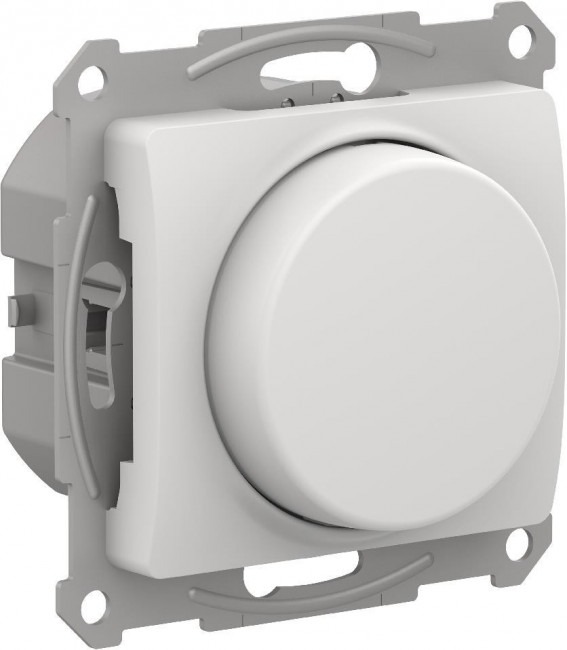 Glossa СВЕТОРЕГУЛЯТОР    поворотно-нажимной , LED, RC, 400Вт, мех., БЕЛЫЙ, GSL000123, Systeme Electric 