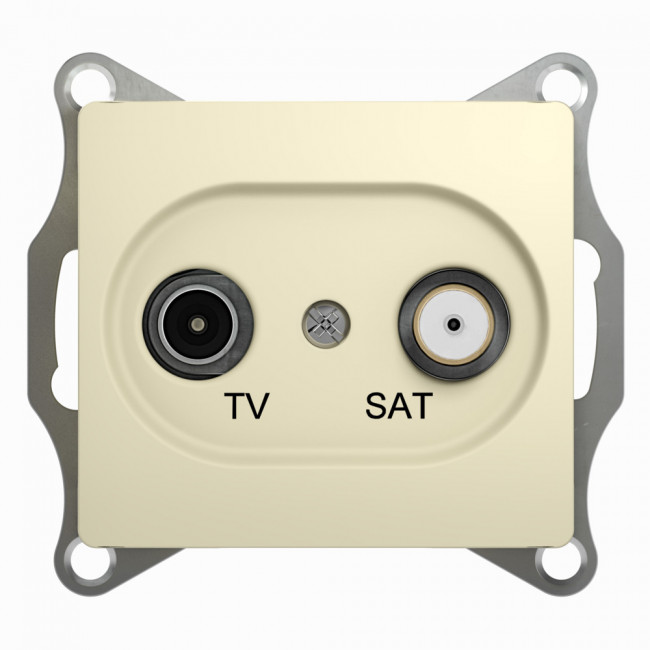 Glossa TV-SAT РОЗЕТКА проходная 4DB, механизм, БЕЖЕВЫЙ, GSL000298, Systeme Electric 