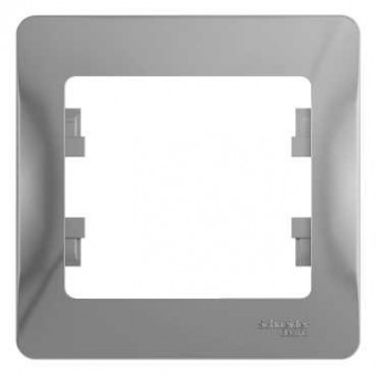 Glossa Рамка на 1 пост, АЛЮМИНИЙ, GSL000301, Systeme Electric