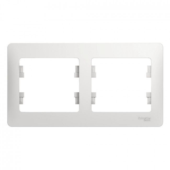 Glossa Рамка на 2 поста, горизонтальная, БЕЛЫЙ, GSL000102, Systeme Electric 