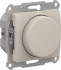 Glossa СВЕТОРЕГУЛЯТОР    поворотно-нажимной , LED, RC, 400Вт, мех., МОЛОЧНЫЙ, GSL000923, Systeme Electric 