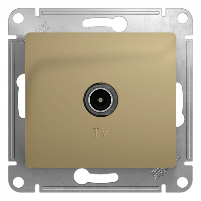 Glossa TV АНТЕННА коннектор, механизм, ТИТАН, GSL000493, Systeme Electric 