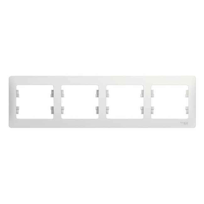 Glossa Рамка на 4 поста, горизонтальная, БЕЛЫЙ, GSL000104, Systeme Electric 