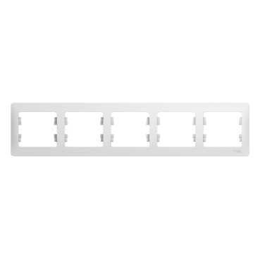 Glossa Рамка на 5 постов, горизонтальная, БЕЛЫЙ, GSL000105, Systeme Electric 