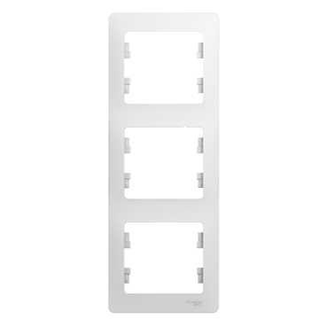 Glossa Рамка на 3 поста, вертикальная, БЕЛЫЙ, GSL000107, Systeme Electric 