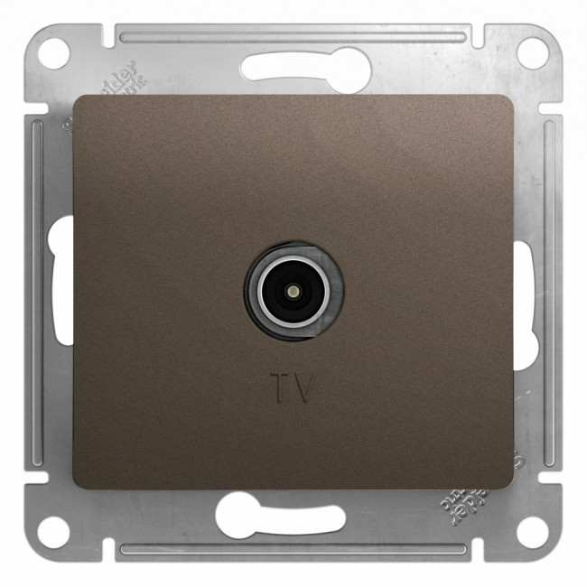 Glossa TV АНТЕННА коннектор, механизм, ШОКОЛАД, GSL000893, Systeme Electric 