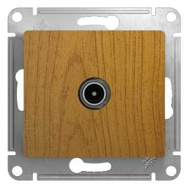 Glossa TV РОЗЕТКА оконечная 1DB, механизм, ДЕРЕВО ДУБ, GSL000591, Systeme Electric 