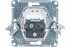 Glossa TV РОЗЕТКА оконечная 1DB, механизм, ДЕРЕВО ДУБ, GSL000591, Systeme Electric 