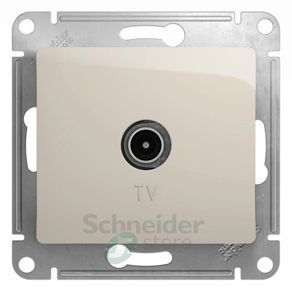 Glossa TV АНТЕННА коннектор, механизм, МОЛОЧНЫЙ, GSL000993, Systeme Electric 