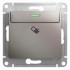 Glossa Карточный ВЫКЛЮЧАТЕЛЬ,10AX, механизм, ПЛАТИНА, GSL001269, Systeme Electric 