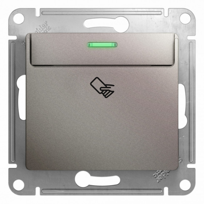 Glossa Карточный ВЫКЛЮЧАТЕЛЬ,10AX, механизм, ПЛАТИНА, GSL001269, Systeme Electric 