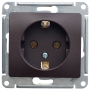 Glossa РОЗЕТКА с заземлением, механизм, ШОКОЛАД, GSL000843, Systeme Electric 