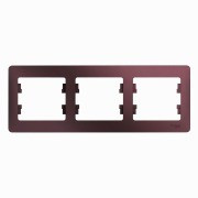 Glossa Рамка на 3 поста, горизонтальная, БАКЛАЖАНОВЫЙ, GSL001103, Systeme Electric 