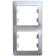 Glossa Рамка на 2 поста, вертикальная, ПЕРЛАМУТР, GSL000606, Systeme Electric