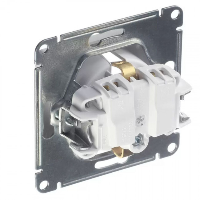 Glossa РОЗЕТКА с заземлением, 16А, механизм, АЛЮМИНИЙ, GSL000343, Systeme Electric 