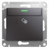 Glossa КАРТОЧНЫЙ ВЫКЛЮЧАТЕЛЬ, схема 6, МЕХ, ГРАФИТ, GSL001369, Systeme Electric 