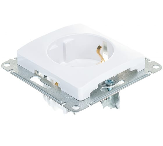 Glossa РОЗЕТКА с заземлением со шторками, 16А, механизм, БЕЛЫЙ, GSL000145, Systeme Electric 
