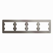 Glossa Рамка на 4 поста, горизонтальная, ПЛАТИНА, GSL001204, Systeme Electric 