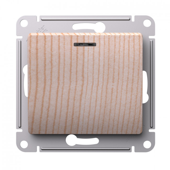 Glossa 1-клавишный ВЫКЛЮЧАТЕЛЬ с подсветкой, схема 1а, 10АХ, механизм, СОСНА, GSL001513, Systeme Electric 