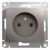 Glossa РОЗЕТКА без заземления,16А, 250В, механизм, ПЛАТИНА, GSL001241, Systeme Electric