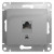 Glossa РОЗЕТКА компьютерная RJ45 кат.5Е, механизм, АЛЮМИНИЙ, GSL000381K, Systeme Electric