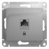 Glossa РОЗЕТКА компьютерная RJ45 кат.5Е, механизм, АЛЮМИНИЙ, GSL000381K, Systeme Electric 