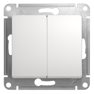 Glossa 2-клавишный ПЕРЕКЛЮЧАТЕЛЬ, схема 6/2, 10АХ, механизм, БЕЛЫЙ, GSL000165, Systeme Electric 