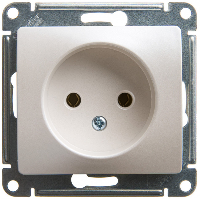 Glossa РОЗЕТКА без заземления, 16А, 250В, механизм, ПЕРЛАМУТР, GSL000641, Systeme Electric 