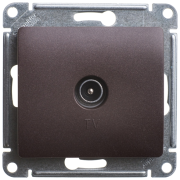 Glossa TV РОЗЕТКА одиночная 1DB, ШОКОЛАД, GSL000891, Systeme Electric 