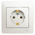 Glossa РОЗЕТКА с заземлением, 16А, в сборе, ПЕРЛАМУТР, GSL000642, Systeme Electric 