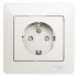 Glossa РОЗЕТКА с заземлением со шторками, в сборе, ПЕРЛАМУТР, GSL000644, Systeme Electric 