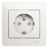 Glossa РОЗЕТКА с заземлением со шторками, в сборе, ПЕРЛАМУТР, GSL000644, Systeme Electric 