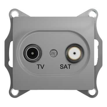 Glossa TV-SAT РОЗЕТКА оконечная 1DB, механизм, АЛЮМИНИЙ, GSL000397, Systeme Electric 