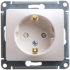 Glossa РОЗЕТКА с заземлением со шторками, 16А, механизм, ПЕРЛАМУТР, GSL000645, Systeme Electric 