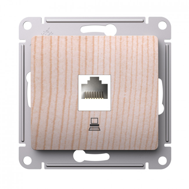 Glossa РОЗЕТКА компьютерная RJ45 кат.5Е, механизм, СОСНА, GSL001581K, Systeme Electric 