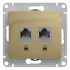 Glossa РОЗЕТКА двойная компьютерная RJ45+RJ45, кат.5Е, механизм, ТИТАН, GSL000485KK, Systeme Electric 