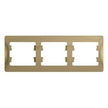 Glossa Рамка на 3 поста, горизонтальная, ТИТАН, GSL000403, Systeme Electric 