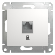 Glossa РОЗЕТКА компьютерная RJ45 кат.5Е, механизм, БЕЛЫЙ, GSL000181K, Systeme Electric 