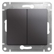 Glossa 2-клавишный ВЫКЛЮЧАТЕЛЬ,схема 5,10AX, механизм, ГРАФИТ, GSL001351, Systeme Electric 