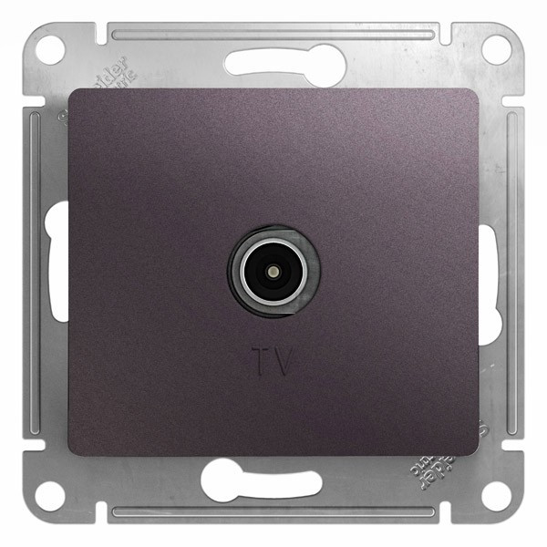 Glossa TV РОЗЕТКА проходная 4DB, механизм, СИРЕНЕВЫЙ ТУМАН, GSL001492, Systeme Electric 