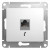 Glossa РОЗЕТКА телефонная RJ11, механизм, БЕЛЫЙ, GSL000181T, Systeme Electric