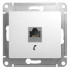 Glossa РОЗЕТКА телефонная RJ11, механизм, БЕЛЫЙ, GSL000181T, Systeme Electric 