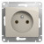 Glossa РОЗЕТКА без заземления,16А, 250В, механизм, МОЛОЧНЫЙ, GSL000941, Systeme Electric