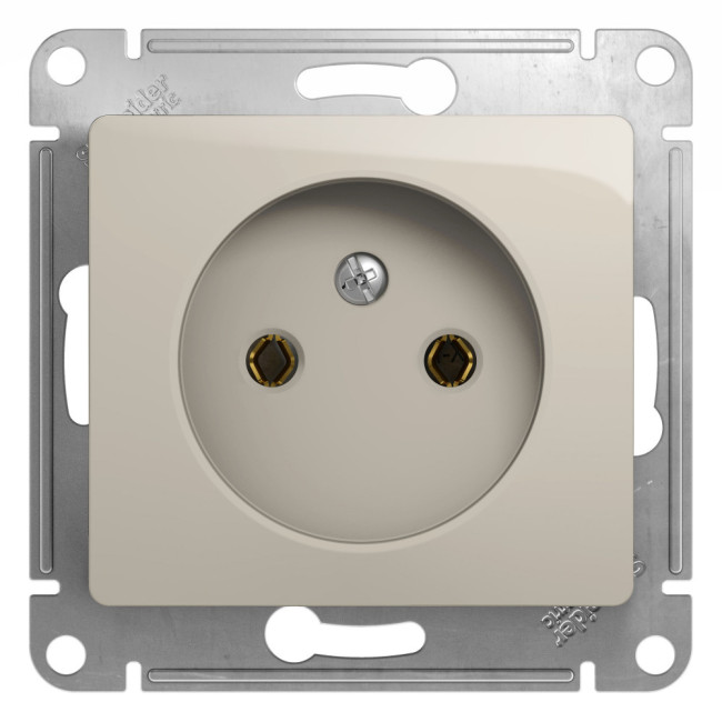 Glossa РОЗЕТКА без заземления,16А, 250В, механизм, МОЛОЧНЫЙ, GSL000941, Systeme Electric 
