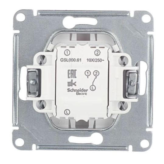 Glossa 1-клавишный ПЕРЕКЛЮЧАТЕЛЬ,схема 6,10AX, механизм, ГРАФИТ, GSL001361, Systeme Electric 